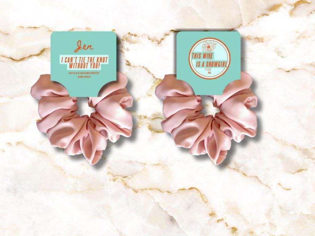 this wife is a showgirl scrunchie tag