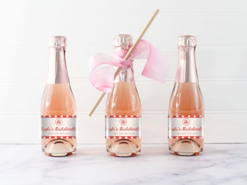 The Perfect Match bachelorette wine bottle label