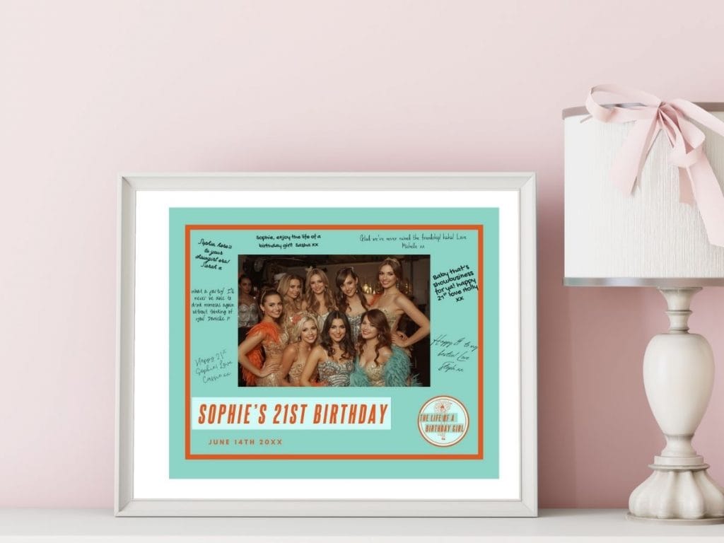 showgirl birthday party photo mat