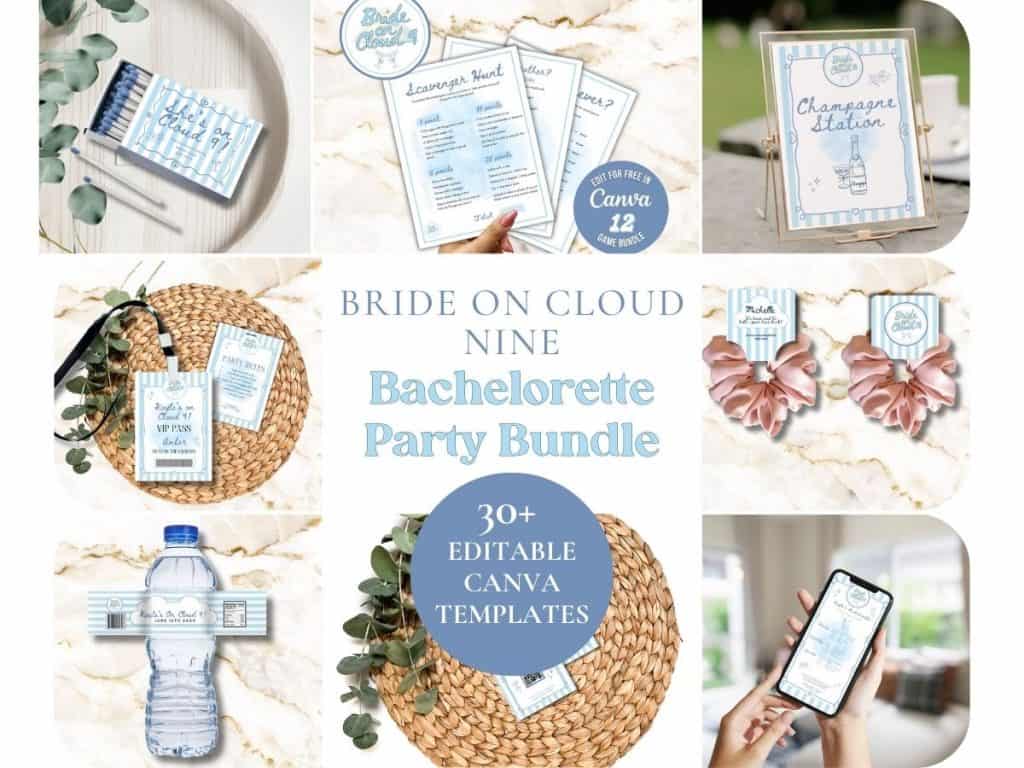 bride on cloud 9 bachelorette bundle