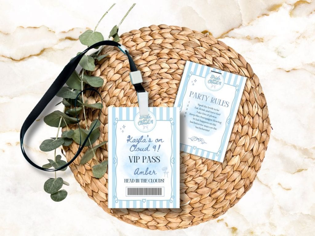 cloud 9 bachelorette lanyard