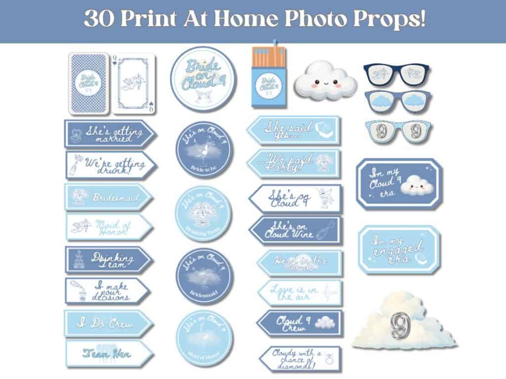 cloud 9 bachelorette photo props
