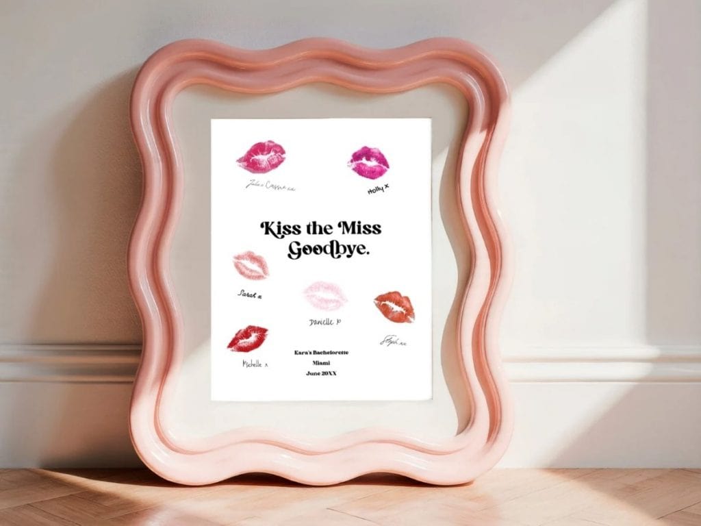 kiss the miss goodbye bachelorette gift