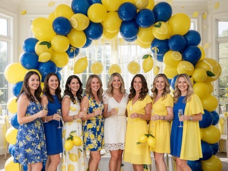 lemon blue tile bachelorette party