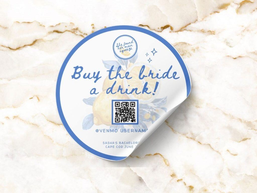 main squeeze bachelorette drink sticker