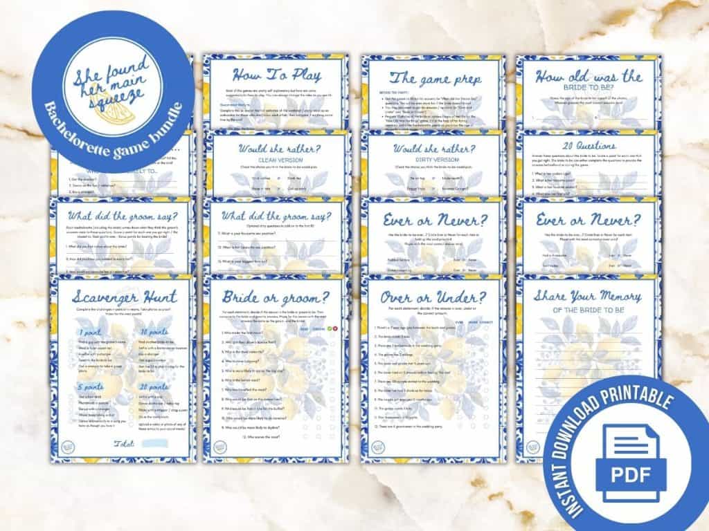 main squeeze bachelorette drinking games